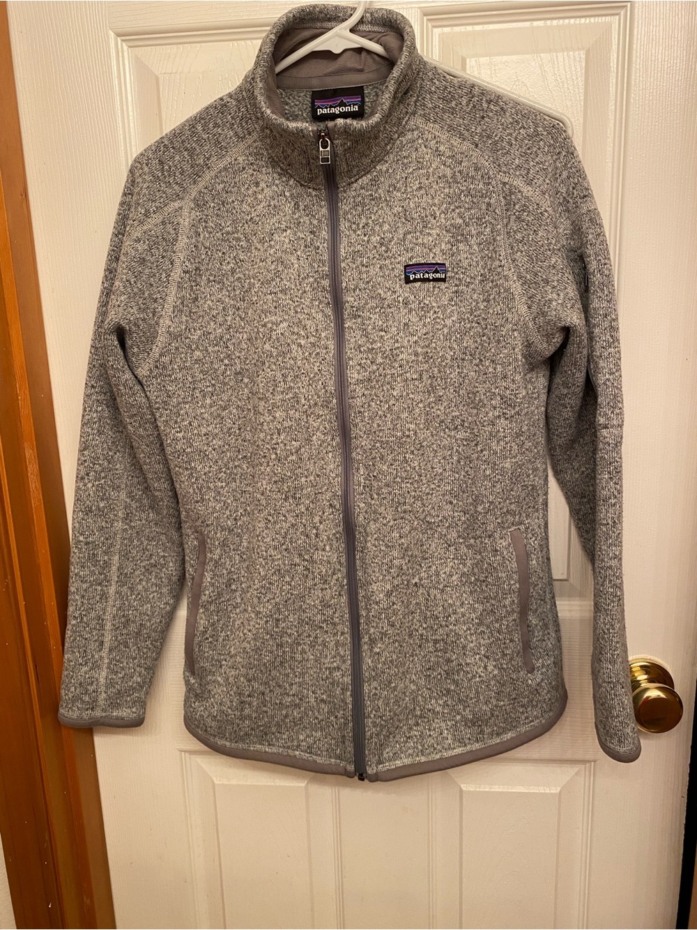 Patagonia Heather Gray Full-Zip Teddy Fleece Jacket